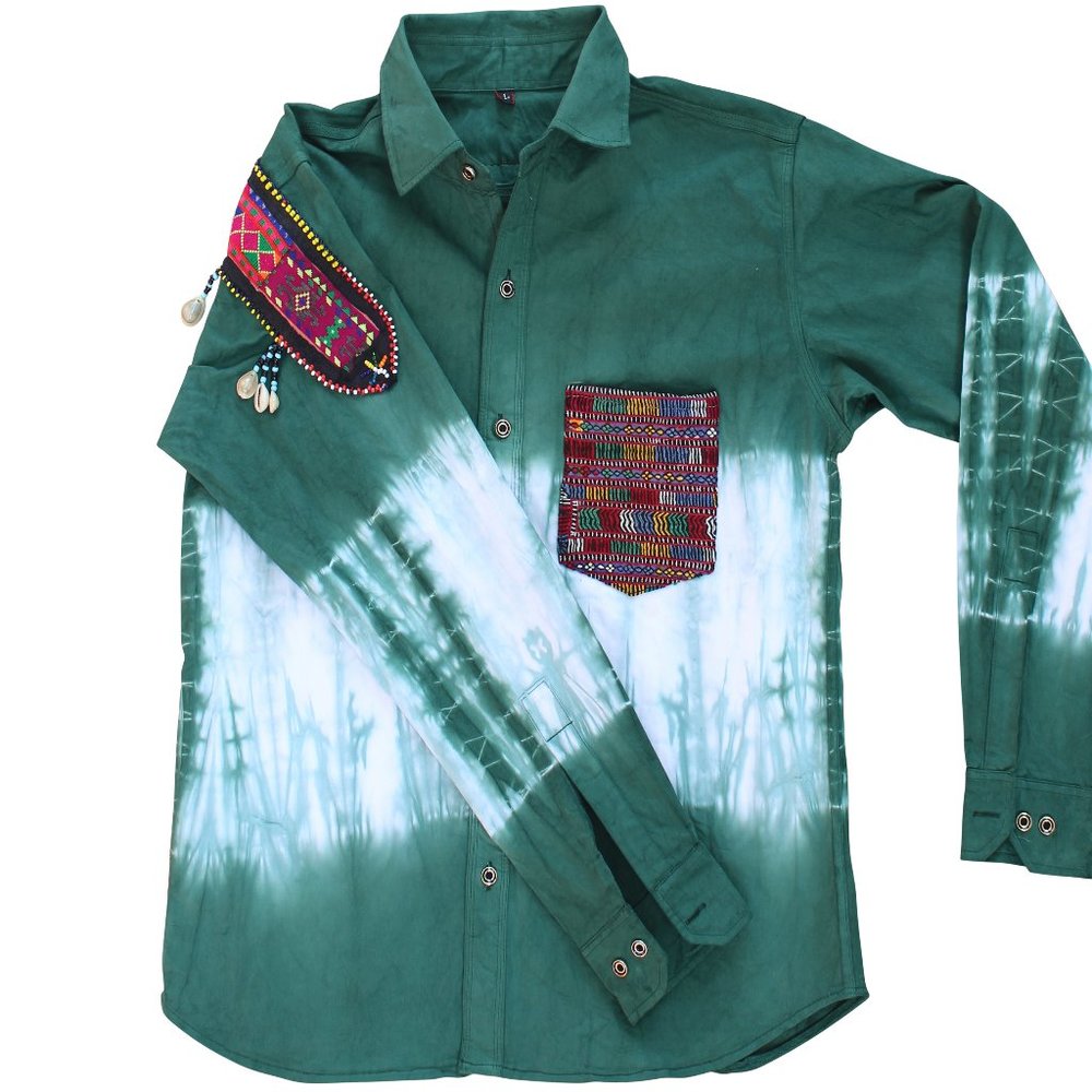 Embellished Ethnic Tie-Dye Top - Picture 5 of 16